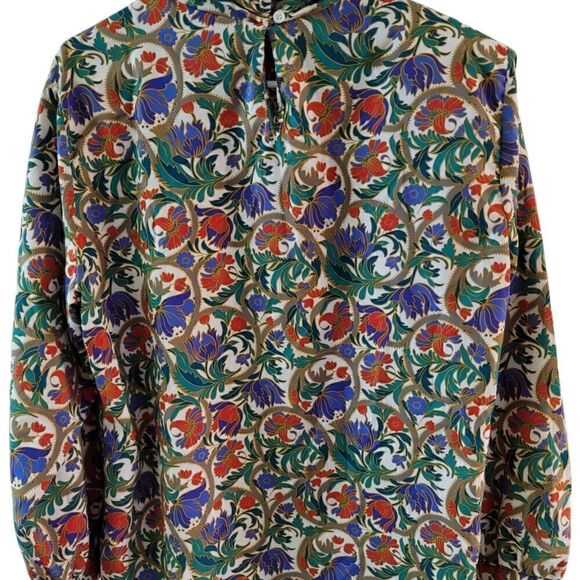 Notations Vintage Mock Neck Blouse - Picture 5 of 16